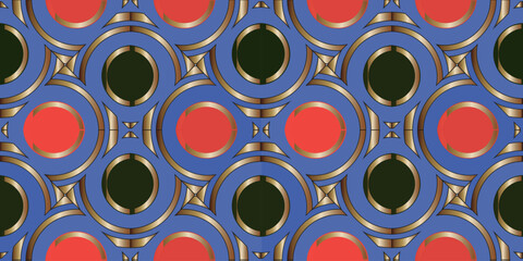 Seamless pattern. Vector abstract geometric tech background.