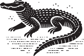 crocodile vector, crocodile logo silhouette vector