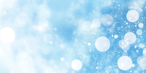 Obraz premium Dreamy bokeh lights and soft particles create a blue abstract