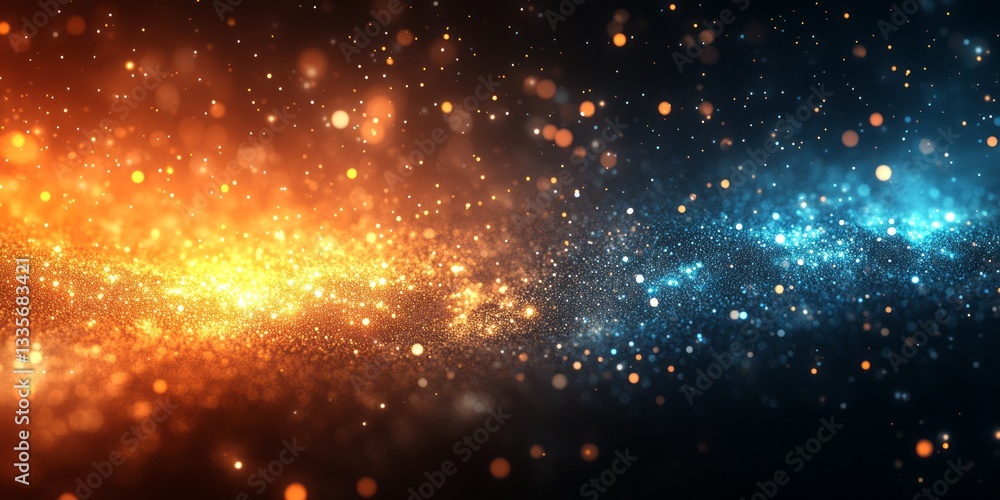 Poster a mesmerizing display of sparkling celestial dust with vibrant colors