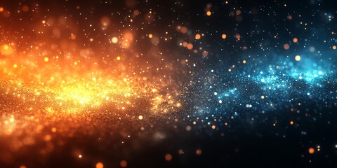 Fototapeta premium A mesmerizing display of sparkling celestial dust with vibrant colors