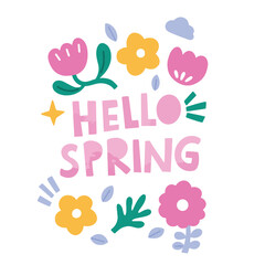 Spring hand drawn illustration