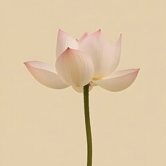 Obraz premium Pale Pink Lotus Flower, Studio Shot