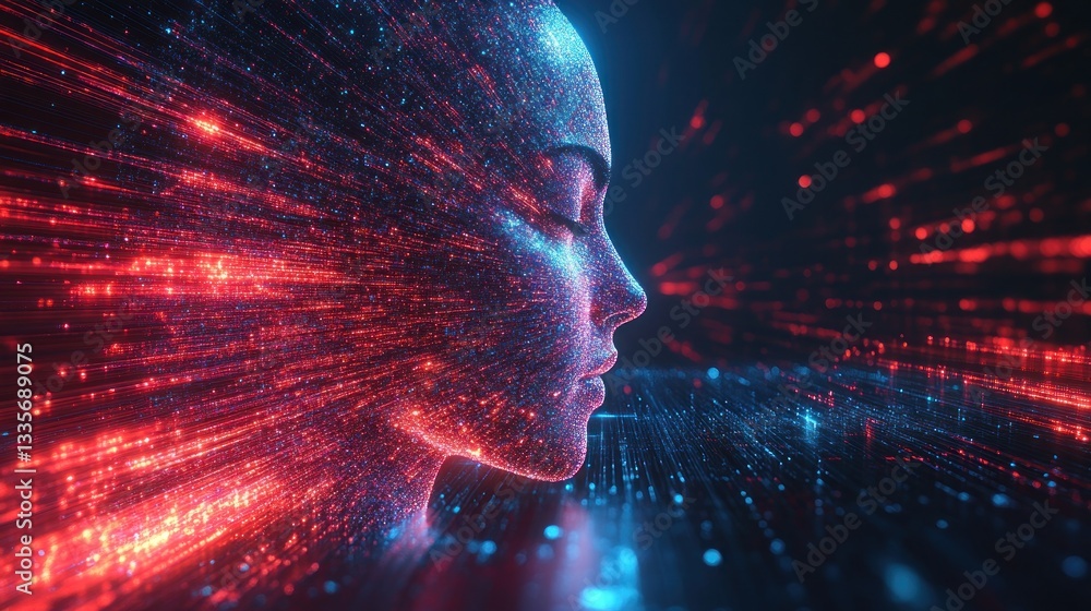 Poster digital mind: a visual representation of artificial intelligence