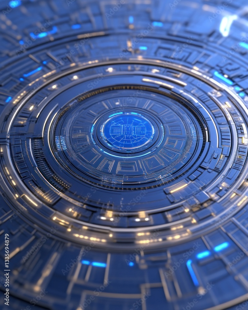 Poster futuristic circuit design digital realm abstract art high-tech environment close-up view innovation 