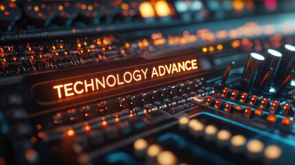 Obraz premium Technological advancements in a digital interface setting.