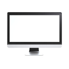 Fototapeta premium Desktop monitor with blank screen isolated on transparent background.