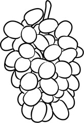 Farm fresh grapes coloring page