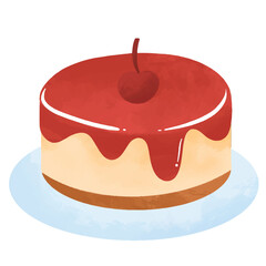 Strawberry glazed cheesecake