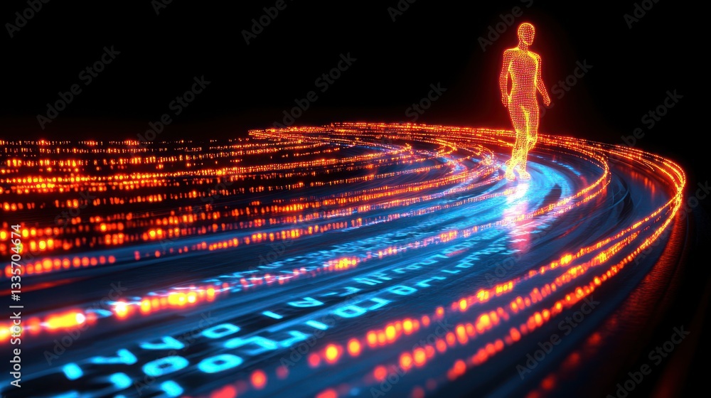 Poster digital being: a journey through data streams