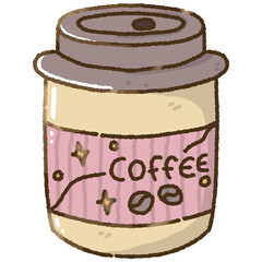 Coffee cup takeaway illustration