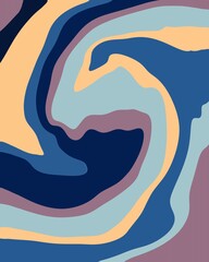 Blue, yellow, brown swirl abstract background