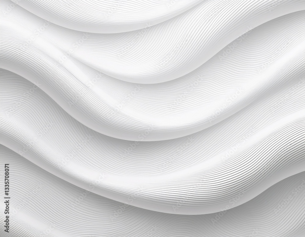 Aufkleber elegant and minimalist seamless white wave texture pattern background with mono color design concept