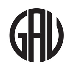 GAV modern elegance and creative logo design .GAV luxurious alphabet design . GAV letter initial logo design