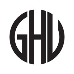 GHV modern elegance and creative logo design .GHV luxurious alphabet design . GHV letter initial logo design.