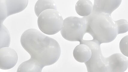 white drops on white background