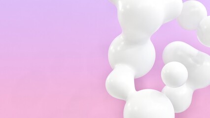 white drops on pink background