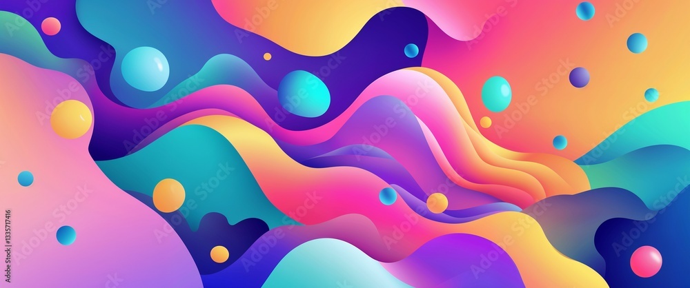 Poster opal pattern on colorful plain background digital abstract art work illustration design