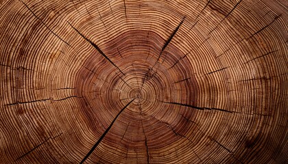 Fototapeta premium wooden texture ideal round cut down tree with annual rings and cracks