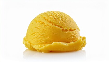 Scoop of yellow ice cream