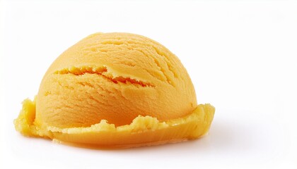 A scoop of mango sorbet