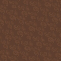 Paisley background paper or fabric, with floral damask and baroque, seamless ornamental pattern