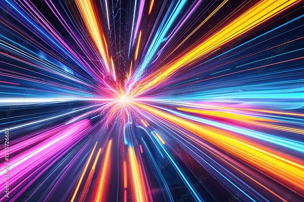 Poster dynamic colorful energy patterns in vibrant animated action backgrounds