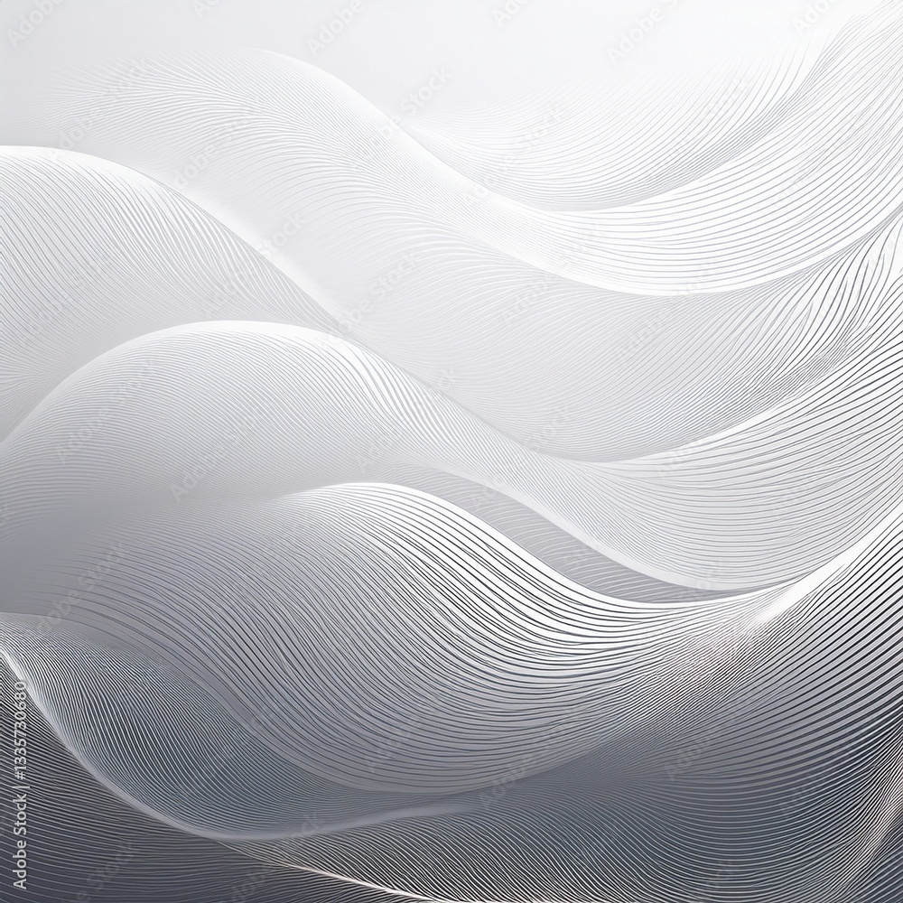 Poster abstract elegant background design with grey and white wave lines. horizontal gray background with w