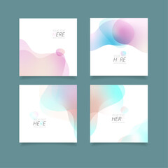 Set of abstract vector backgrounds with line waves.Vector illustration.