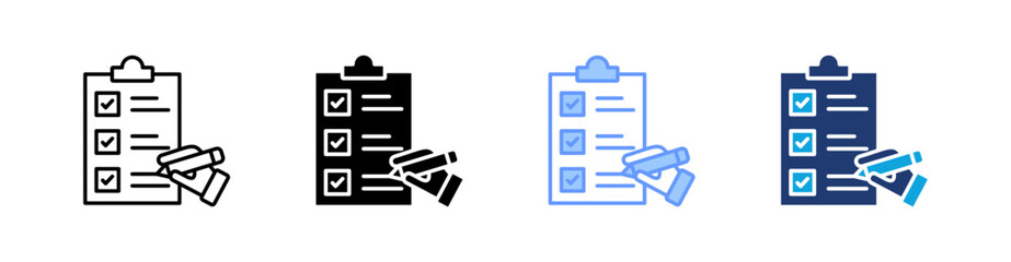 Test Multi Style Icon Set Vector 