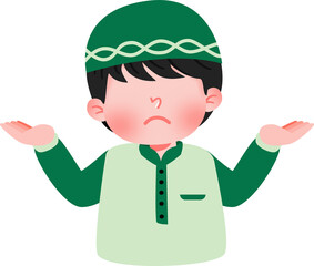 Confused Boy Character Illustration