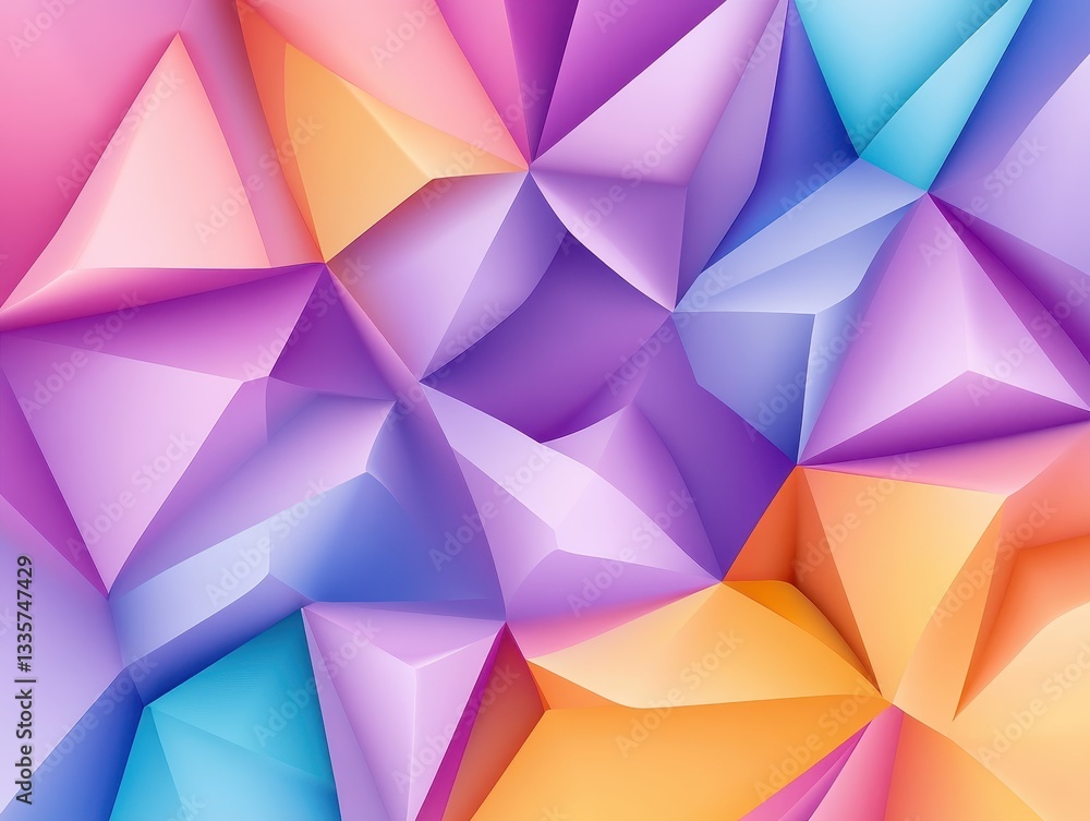 Poster colorful geometric abstract background with vibrant triangular shapes