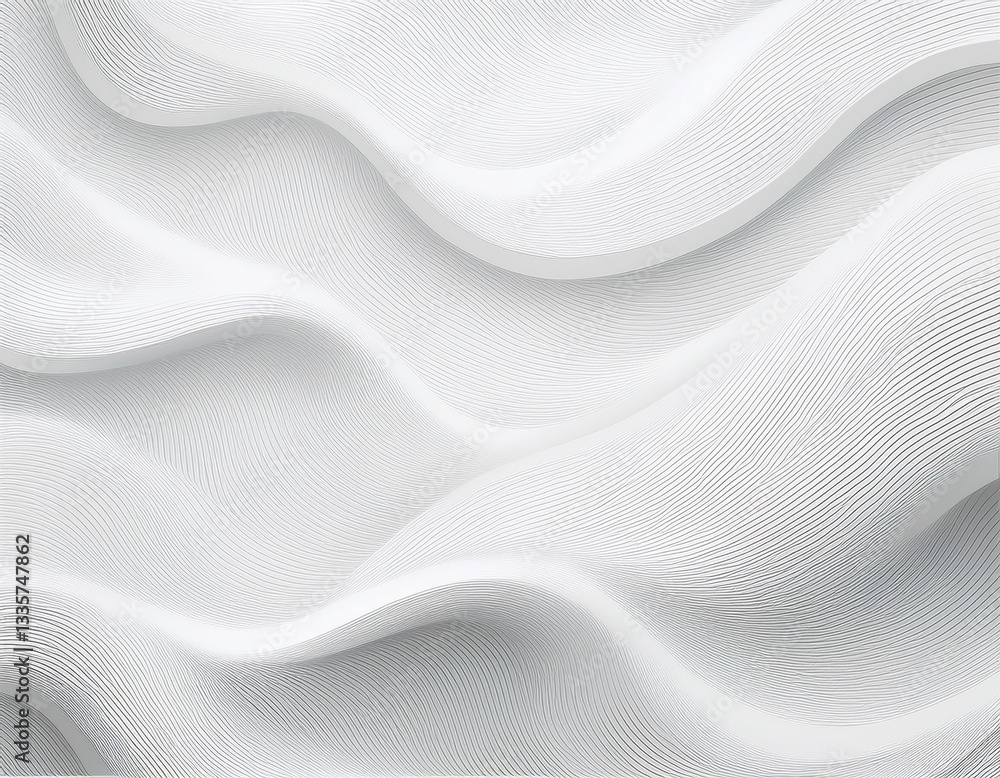 Poster stylish and modern minimalist seamless white wave texture pattern background with monochromatic colo