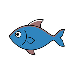 Fototapeta premium cartoon shark isolated on white