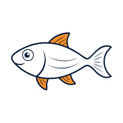 fish on a white background