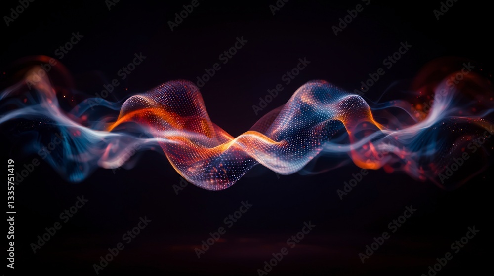 Poster abstract ai generated wave dynamic energy colorful background