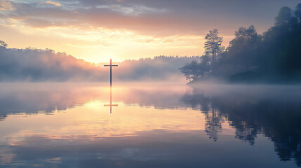  lakeside morning cross