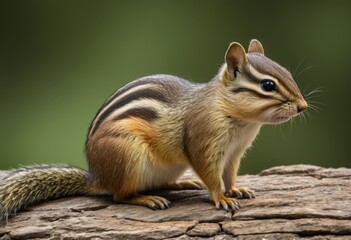 Sitting on a tree trunk and looking at the camera