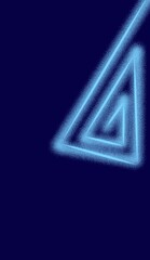blue glowing neon sign isolated blue background
