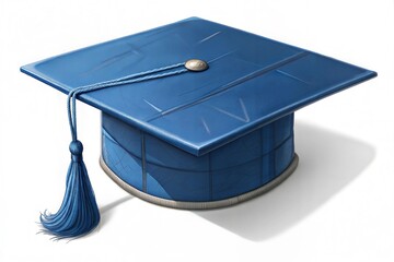 Blue graduation cap