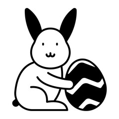 Easter Bunny black icon