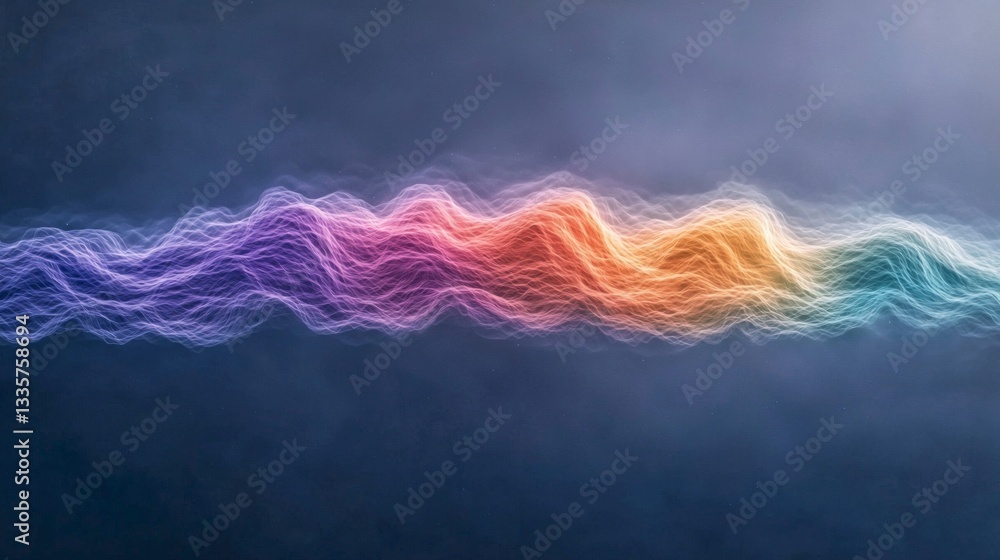 Poster ai generated rainbow wave abstract background high resolution image