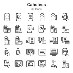 30 icon collections about cashless and related topics
