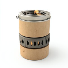 Eco-friendly portable stove for outdoor cooking, ideal for camping and recreational activities.