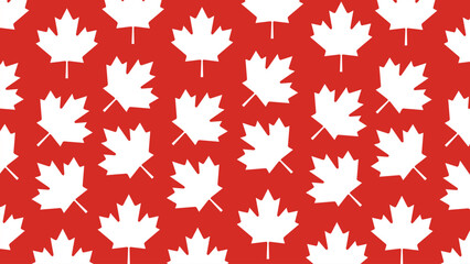 Canada Logo Leaf Pattern Texture Background. Seamless Canada Pattern