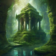 Abandoned temple in the jungle