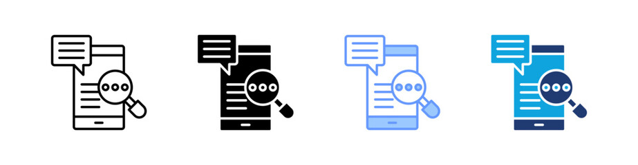 Research Multi Style Icon Set Vector 
