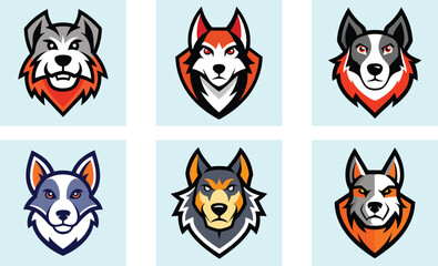 Fototapeta premium Dog head mascot logo design vector