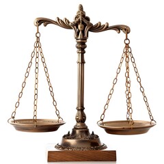 Classic Bronze Balance Scale Symbolizing Justice and Fairness