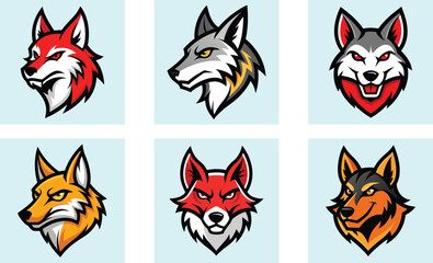 Obraz premium Dingo head mascot logo design vector